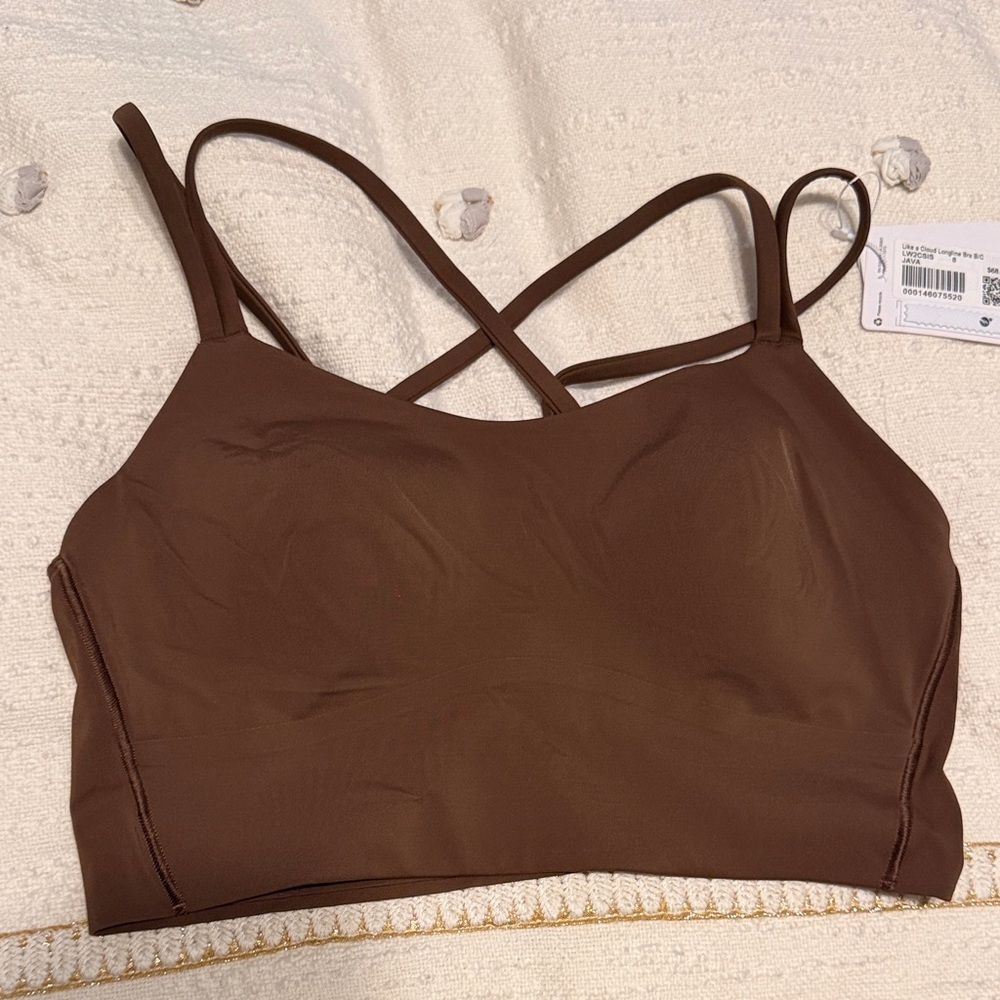 Lululemon like a cloud longline bra size 8. NWT